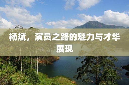 杨斌，演员之路的魅力与才华展现