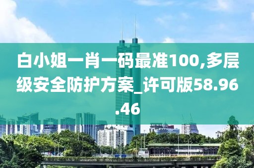 白小姐一肖一码最准100,多层级安全防护方案_许可版58.96.46
