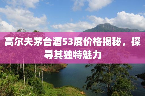 高尔夫茅台酒53度价格揭秘，探寻其独特魅力
