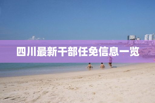 四川最新干部任免信息一览