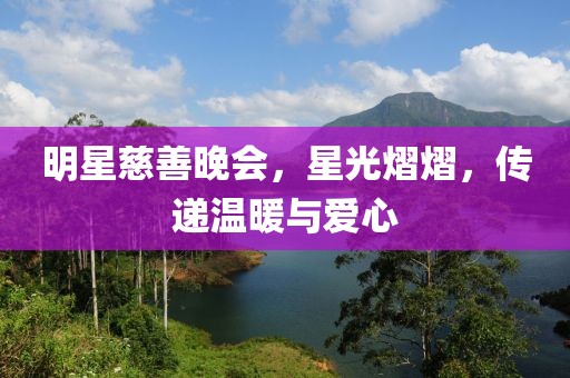 明星慈善晚会，星光熠熠，传递温暖与爱心