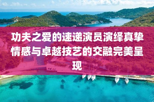 功夫之爱的速递演员演绎真挚情感与卓越技艺的交融完美呈现