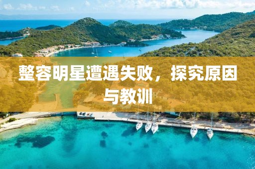 整容明星遭遇失败，探究原因与教训