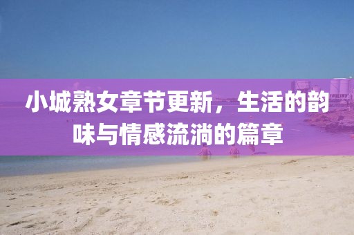 小城熟女章节更新，生活的韵味与情感流淌的篇章