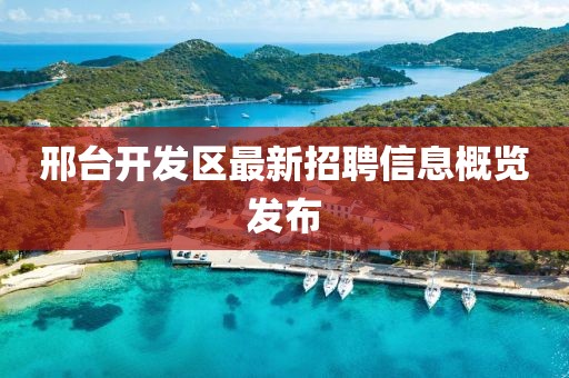 邢台开发区最新招聘信息概览发布