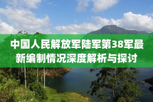 中国人民解放军陆军第38军最新编制情况深度解析与探讨