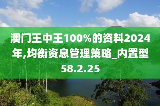 澳门王中王100%的资料2024年,均衡资息管理策略_内置型58.2.25