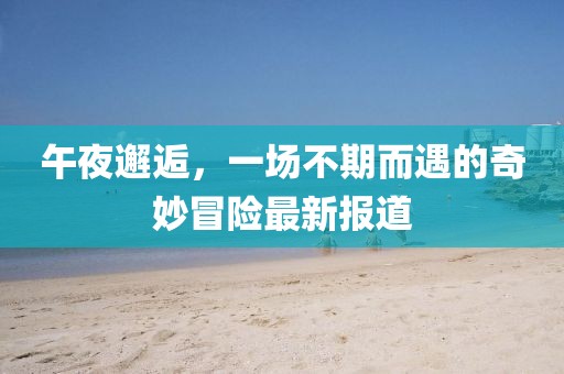 午夜邂逅，一场不期而遇的奇妙冒险最新报道