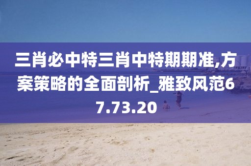 三肖必中特三肖中特期期准,方案策略的全面剖析_雅致风范67.73.20