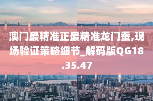 澳门最精准正最精准龙门蚕,现场验证策略细节_解码版QG18.35.47
