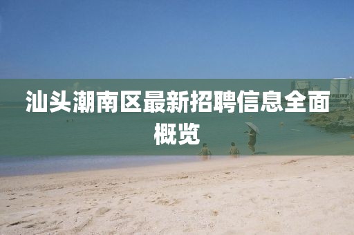 汕头潮南区最新招聘信息全面概览