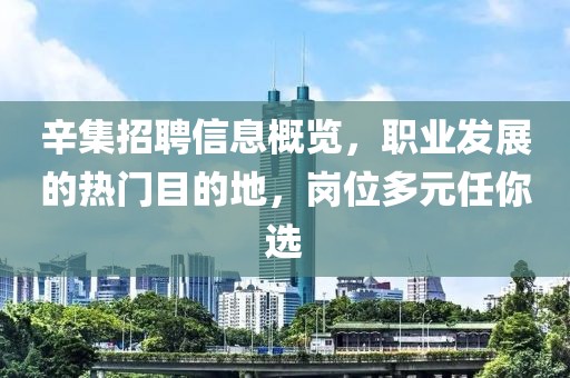 辛集招聘信息概览，职业发展的热门目的地，岗位多元任你选