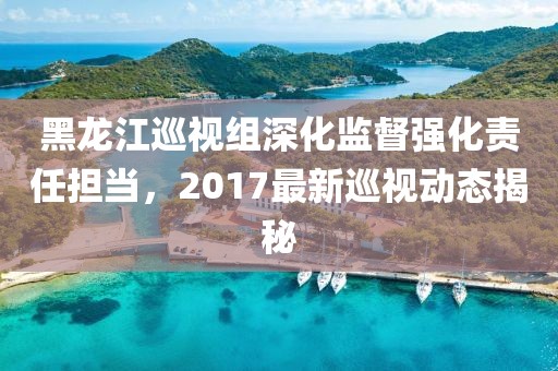 黑龙江巡视组深化监督强化责任担当，2017最新巡视动态揭秘