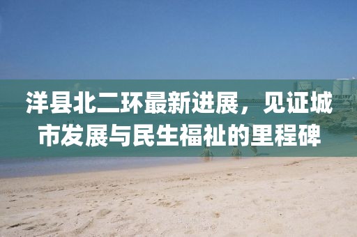 洋县北二环最新进展，见证城市发展与民生福祉的里程碑