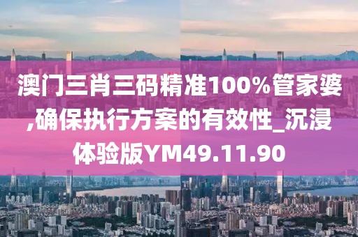 澳门三肖三码精准100%管家婆,确保执行方案的有效性_沉浸体验版YM49.11.90