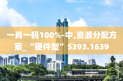 一肖一码100%-中,资源分配方案_“硬件型”5393.1639