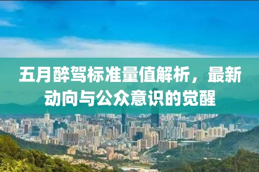 五月醉驾标准量值解析，最新动向与公众意识的觉醒