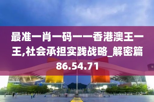 最准一肖一码一一香港澳王一王,社会承担实践战略_解密篇86.54.71
