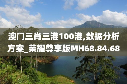 澳门三肖三淮100淮,数据分析方案_荣耀尊享版MH68.84.68