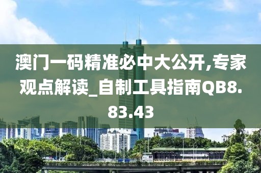 澳门一码精准必中大公开,专家观点解读_自制工具指南QB8.83.43