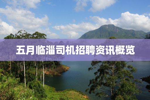 五月临淄司机招聘资讯概览