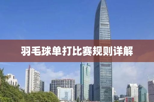羽毛球单打比赛规则详解