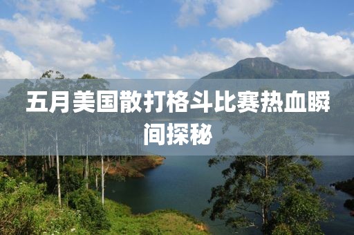 五月美国散打格斗比赛热血瞬间探秘