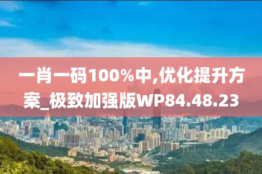 一肖一码100%中,优化提升方案_极致加强版WP84.48.23