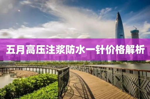 五月高压注浆防水一针价格解析