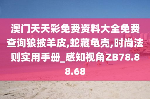 澳门天天彩免费资料大全免费查询狼披羊皮,蛇藏龟壳,时尚法则实用手册_感知视角ZB78.88.68