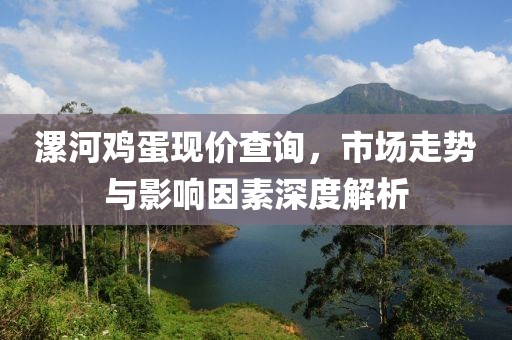 漯河鸡蛋现价查询，市场走势与影响因素深度解析