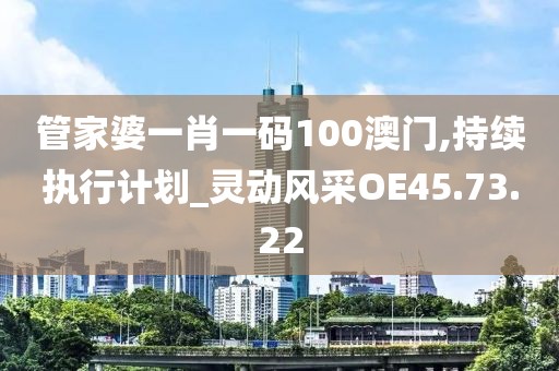 管家婆一肖一码100澳门,持续执行计划_灵动风采OE45.73.22