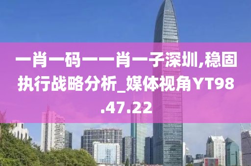一肖一码一一肖一子深圳,稳固执行战略分析_媒体视角YT98.47.22