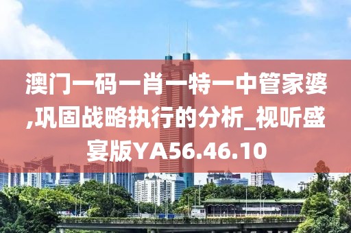 澳门一码一肖一特一中管家婆,巩固战略执行的分析_视听盛宴版YA56.46.10