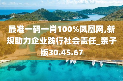 最准一码一肖100%凤凰网,新规助力企业践行社会责任_亲子版30.45.67