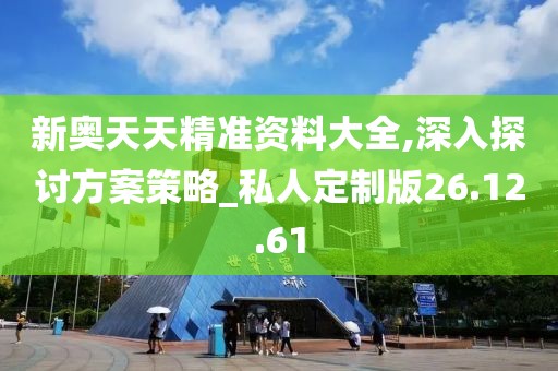 新奥天天精准资料大全,深入探讨方案策略_私人定制版26.12.61