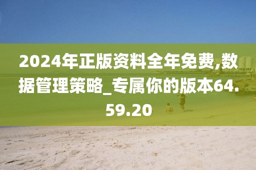 2024年正版资料全年免费,数据管理策略_专属你的版本64.59.20
