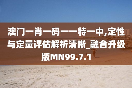 澳门一肖一码一一特一中,定性与定量评估解析清晰_融合升级版MN99.7.1