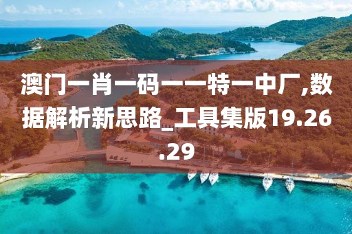 澳门一肖一码一一特一中厂,数据解析新思路_工具集版19.26.29