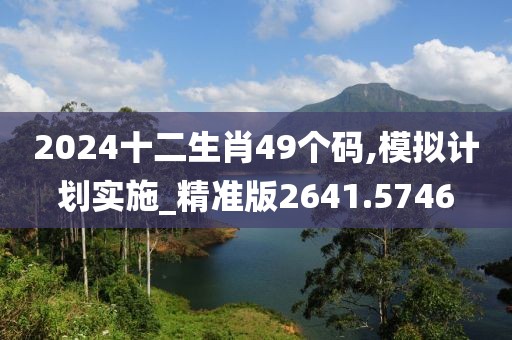 2024十二生肖49个码,模拟计划实施_精准版2641.5746