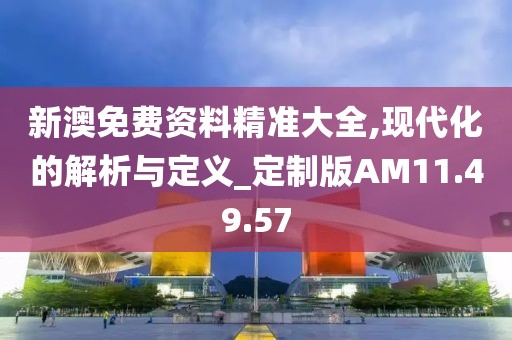 新澳免费资料精准大全,现代化的解析与定义_定制版AM11.49.57