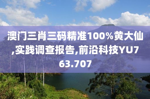 澳门三肖三码精准100%黄大仙,实践调查报告,前沿科技YU763.707