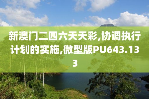 新澳门二四六天天彩,协调执行计划的实施,微型版PU643.133