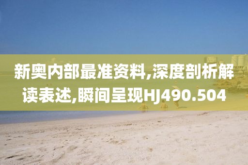 新奥内部最准资料,深度剖析解读表述,瞬间呈现HJ490.504