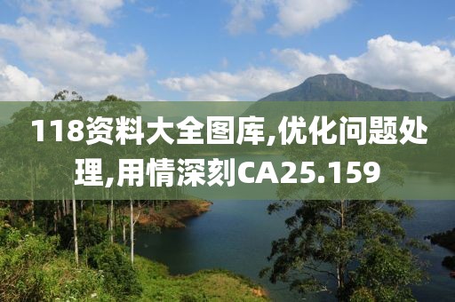 118资料大全图库,优化问题处理,用情深刻CA25.159