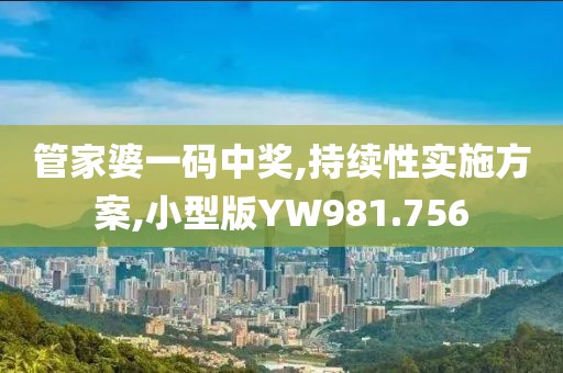 管家婆一码中奖,持续性实施方案,小型版YW981.756