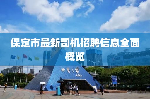 保定市最新司机招聘信息全面概览