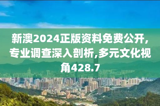 新澳2024正版资料免费公开,专业调查深入剖析,多元文化视角428.7