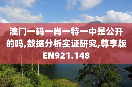澳门一码一肖一特一中是公开的吗,数据分析实证研究,尊享版EN921.148