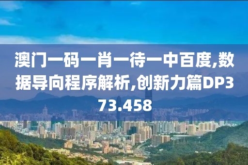 澳门一码一肖一待一中百度,数据导向程序解析,创新力篇DP373.458
